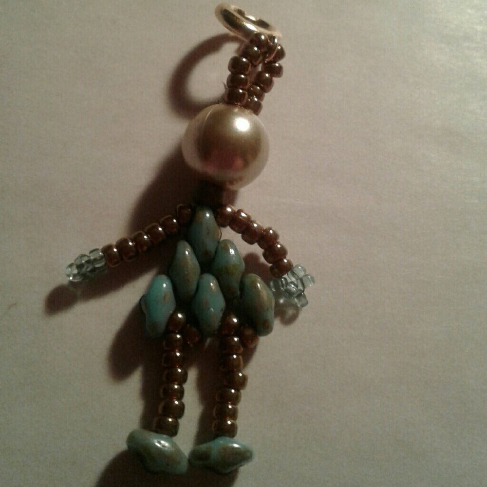 December birthstone beaded boy or girl charm or earrings!  PRICE IS FIRM
